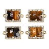 Natural Tiger Eye Faceted Rectangle Links G-I375-07G-10-1