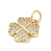 Rack Plating Brass Micro Pave Cubic Zirconia Pendants KK-H509-23G-03-2