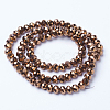 Electroplate Transparent Glass Beads Strands EGLA-A034-T4mm-UA04-2