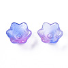 Transparent Two Tone Spray Painted Glass Beads GLAA-Q089-002B-003-3