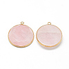 Natural Rose Quartz Pendants G-Q967-03-2