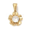 304 Stainless Steel Rhinestone Pendants STAS-A140-05D-G-1