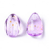 Transparent Spray Painted Glass Charms GLAA-T016-36-H03-2