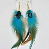 Alloy Feather Dangle Earrings FS-WGF4526-01-2