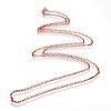 Iron Rolo Chains Necklace Making MAK-R015-75cm-R-2
