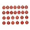 Initial Letter A~Z Alphabet Enamel Charms ENAM-Q437-08-1