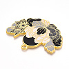 Rack Plating Alloy Enamel Big Pendants ENAM-N056-395A-G-2