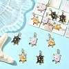12Pcs 3 Colors Alloy Enamel Pendants ENAM-YW0005-80-5