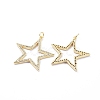 Brass Micro Pave Cubic Zirconia Pendants ZIRC-G163-05G-2