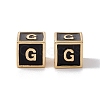Rack Plating Brass Enamel Beads KK-B060-04G-01G-2