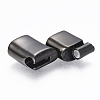 304 Stainless Steel Magnetic Clasps with Glue-in Ends STAS-F130-39B-2