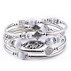2Sets 2Pcs Bohemian Multi-Layered Natural Howlite Wrap Bracelet Women's Jewelry MV3343-7-1