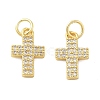 Brass Micro Pave Cubic Zirconia Pendants X1-KK-C092-21D-G-1