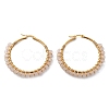 Beaded Hoop Earrings X-EJEW-JE03830-03-4