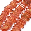 Natural Dyed Quartz Pointed Beads Strands G-G791-14-2