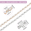 Nbeads 4 Yard 2 Style Rhinestones Cup Chains with ABS Plastic Pearl Beaded LCHA-NB0001-01-2