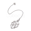 Tarnish Resistant 201 Stainless Steel Pouch Dowsing Pendulums PALLOY-JF02505-03-1