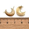 Brass Micro Pave Clear Cubic Zirconia Stud Earring Findings KK-G530-03G-3