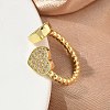 Brass Micro Pave Cubic Zirconia Cuff Open Rings RJEW-C163-03B-G-3