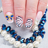 36Pcs 6 Colors Butterfly Alloy Cabochons MRMJ-DC0001-03-5
