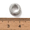 Flat Round Brass Micro Pave Colorful Cubic Zirconia European Beads KK-C072-15P-3