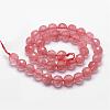 Cherry Quartz Glass Beads Strands G-D840-43-8mm-2