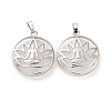 Brass Pendant Cabochon Settings KK-U074-15P-1