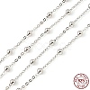 Anti-Tarnish Rhodium Plated 925 Sterling Silver Satellite Chains STER-F052-16P-1