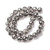 Transparent Electroplate Glass Beads Strands EGLA-N002-34D-F02-4