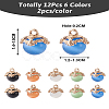 Fashewelry 10pcs 5 colors Cat Eye Glass Charms CE-FW0001-01-21