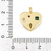 Valentine's Day Brass Micro Pave Cubic Zirconia Pendants KK-T086-01D-3