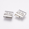 Tarnish Resistant 304 Stainless Steel Magnetic Clasps with Glue-in Ends STAS-G136-02P-3