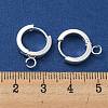 201 Stainless Steel Huggie Hoop Earrings Findings STAS-A167-01M-S-3