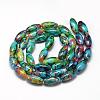 Baking Paint Glass Beads Strands DGLA-S115-22x10mm-S36-2