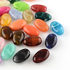 Oval Imitation Gemstone Acrylic Beads OACR-R033B-M-1