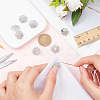 1-Hole Brass Micro Pave Clear Cubic Zirconia Shank Button BUTT-WR0001-07-4