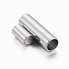Tarnish Resistant Smooth 304 Stainless Steel Magnetic Clasps with Glue-in Ends STAS-H402-21P-3mm-2