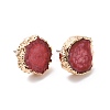 Natural Dyed Quartz Stud Earrings EJEW-P166-B-2