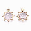 Faceted Glass Pendants GLAA-S191-002C-G-NR-2
