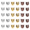 Tibetan Style Alloy Kitten Beads TIBEB-PH0004-75-RS-WH-1