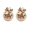 Christmas Theme Alloy Enamel Pendants ENAM-T020-10M-2