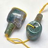 Natural Moss Agate 3 Hole Guru Beads X-G-K208-02-A-26-4