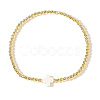 Brass Round Beads Stretch Bracelets VH4184-16-1