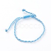 Adjustable Two Tone Nylon Cord Braided Bracelets BJEW-JB05850-03-1