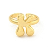 Brass Letter Open Cuff Rings for Women RJEW-G313-01K-G-2