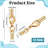 12Pcs Brass Cord Ends PALLOY-PH01842-2