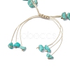 Synthetic Turquoise Braided Bead Bracelets BJEW-JB10388-4