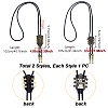 2Pcs 2 Styles Alloy Guitar Pendant Bolo Tie Lariat Necklaces NJEW-GA0001-20-2