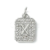Rack Plating Brass Micro Pave Clear Cubic Zirconia Charms KK-G501-01X-P-1