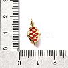 Brass Charms KK-Q043-06G-02-3